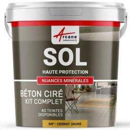 Arcane Industries - Béton Ciré Sol en Kit - Primaire et vernis de finition inclus - 5 m² (en 2