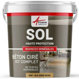 Arcane Industries - Béton Ciré Sol en Kit - Primaire et vernis de finition inclus - 10 m² (en 2