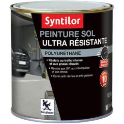 Syntilor - Peinture sol exterieur-garage brun chaud Finition : Satin 0,5 l