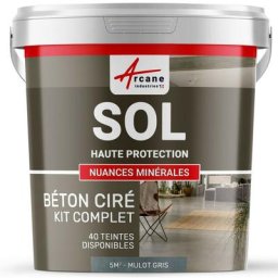 Arcane Industries - Béton Ciré Sol en Kit - Primaire et vernis de finition inclus - 5 m² (en 2