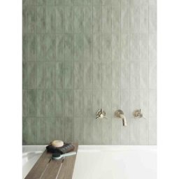 Carrelage Effet Zellige mitte Verde 6,5x20cm (0,35m2 ) - Les Carreaux de Jean