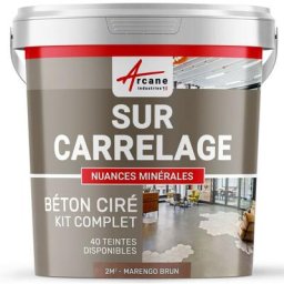 Arcane Industries - Béton ciré sur carrelage cuisine salle de bain mural sol plan de travail