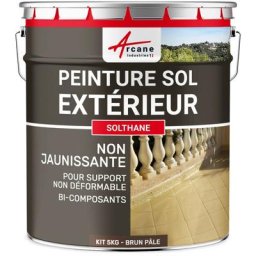 Peinture sol extérieur intérieur pour béton haute résistance non jaunissante SOLTHANE - 5 kg - Brun