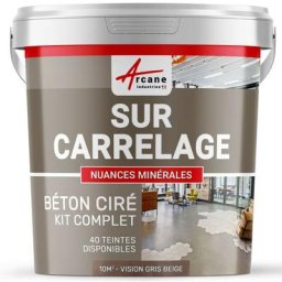 Arcane Industries - Béton ciré sur carrelage cuisine salle de bain mural sol plan de travail