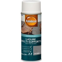 Lasure aérosol multi-supports tous types de bois extérieur - aspect mat gris urbain 400 mL