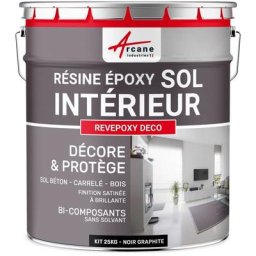 Peinture Sol - Résine Epoxy : Peinture pour Sol salon, cuisine, salle de bains - Effet Miroir