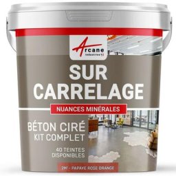 Arcane Industries - Béton ciré sur carrelage cuisine salle de bain mural sol plan de travail
