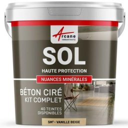 Arcane Industries - Béton Ciré Sol en Kit - Primaire et vernis de finition inclus - 5 m² (en 2