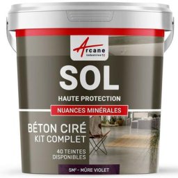 Arcane Industries - Béton Ciré Sol en Kit - Primaire et vernis de finition inclus - 5 m² (en 2