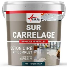 Arcane Industries - Béton ciré sur carrelage cuisine salle de bain mural sol plan de travail