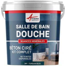 Béton ciré salle de bain douche italienne pièce d'eau KIT BETON CIRE SALLE DE BAINS - DOUCHE