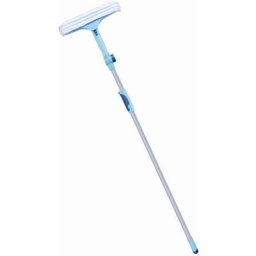 Balai lave vitre 3 en 1, brosse de nettoyage articulée avec manche télescopique 110 à 200 cm, balai