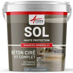 Arcane Industries - Béton Ciré Sol en Kit - Primaire et vernis de finition inclus - 2 m² (en 2