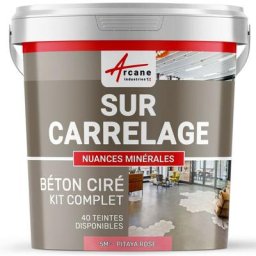 Arcane Industries - Béton ciré sur carrelage cuisine salle de bain mural sol plan de travail