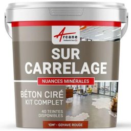 Arcane Industries - Béton ciré sur carrelage cuisine salle de bain mural sol plan de travail