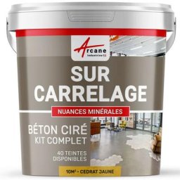 Arcane Industries - Béton ciré sur carrelage cuisine salle de bain mural sol plan de travail