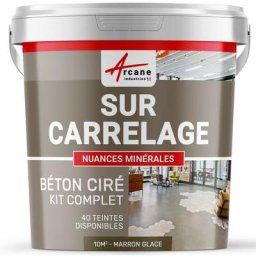 Arcane Industries - Béton ciré sur carrelage cuisine salle de bain mural sol plan de travail