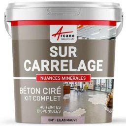 Arcane Industries - Béton ciré sur carrelage cuisine salle de bain mural sol plan de travail