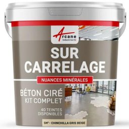 Arcane Industries - Béton ciré sur carrelage cuisine salle de bain mural sol plan de travail
