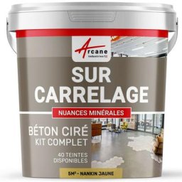 Arcane Industries - Béton ciré sur carrelage cuisine salle de bain mural sol plan de travail