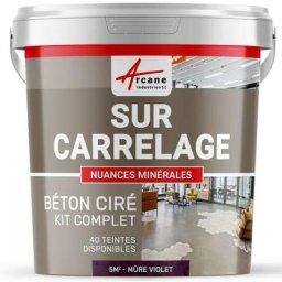 Arcane Industries - Béton ciré sur carrelage cuisine salle de bain mural sol plan de travail