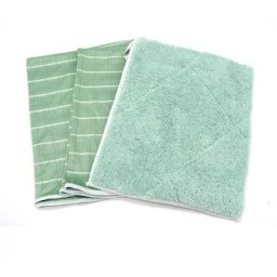 Kit de 2 chiffons microfibres en bambou et 1 lavette double face en bambou lavable pour tout