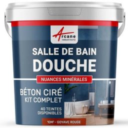 Béton ciré salle de bain douche italienne pièce d'eau KIT BETON CIRE SALLE DE BAINS - DOUCHE