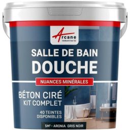 Béton ciré salle de bain douche italienne pièce d'eau KIT BETON CIRE SALLE DE BAINS - DOUCHE