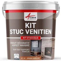 Kit stuc venitien enduit stucco spatulable décoratif kit stuccolis - kit jusqu'à 7 m² - Orange