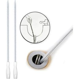 Lot de 2 brosses de nettoyage pour trop-plein de vidange d'évier, attrape-cheveux d'égout