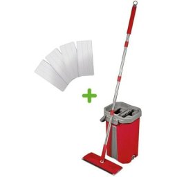 Balai serpillère Smart Mop Compact 360 - 4 lingettes microfibre incluses - Balai & seau essoreur