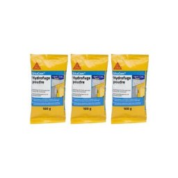 Sika - Lot de 3 additifs imperméabilisants béton et mortier Cem Hydrofuge Poudre - 100g - Beige