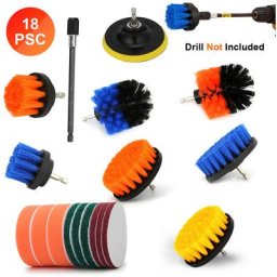 18X Set de Perceuse Brosse Accessoire Brosse de Nettoyage Perceuse cuisine tournevis carrelage sans