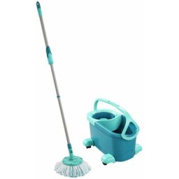 Leifheit - Ensemble de vadrouille à disque Clean Twist Ergo Mobile Vert