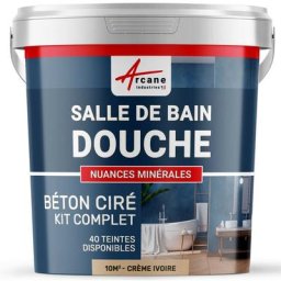 Béton ciré salle de bain douche italienne pièce d'eau KIT BETON CIRE SALLE DE BAINS - DOUCHE