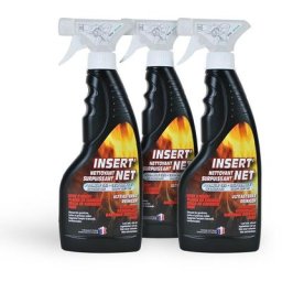 Lot de 3 x 500 ml - Nettoyant surpuissant INSERT'NET cheminée, barbecue et surface difficile