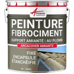 Peinture fibro ciment pour encapsulage support amiante / plomb : ARCACOVER AMIANTE - 10 L - Tuile
