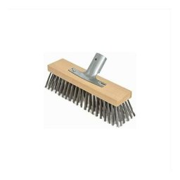 Balai à poils en acier monobloc avec support de poignée en métal Tête de balai à brosse - Hêtre de