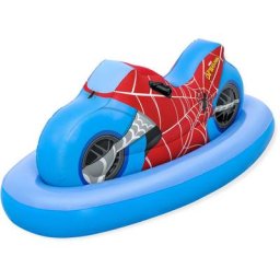 Bestway - Bouée gonflable moto spider-man à chevaucher, 170 x 84 cm 98794 - bleu