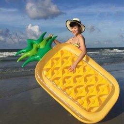 Matelas gonflable pour piscine - 180 x 90 cm - Avec porte-gobelet et poignée - Grand jouet d'été