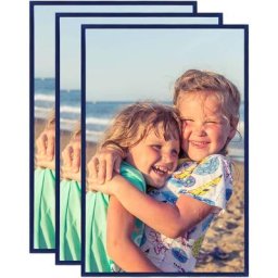 Collage de cadres photo 3 pcs de table Bleu 21x29,7 cm mdf Vidaxl Bleu