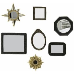 Set de 7 cadres et miroirs style baroque - Nero
