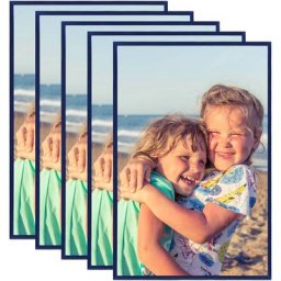 Collage de cadres photo 5 pcs de mur table Bleu 70x90 cm mdf Vidaxl Blue