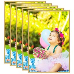 Collage de cadres photo 5 pcs de mur table Doré 28x35 cm mdf Vidaxl Gold