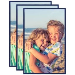 Collage de cadres photo 3 pcs de table Bleu 13x18 cm mdf Vidaxl Bleu