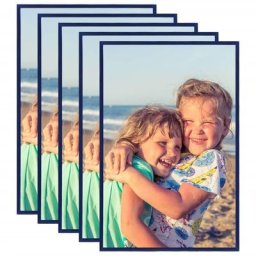 Collage de cadres photo 5 pcs de mur table Bleu 28x35 cm mdf Vidaxl Blue