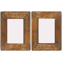 Vidaxl - Cadres photo 2 pcs 23x28cm Bois de récupération solide et verre n/a
