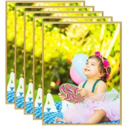 Vidaxl - Collage de cadres photo 5 pcs de mur table Doré 50x60 cm mdf Gold