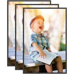 Collage de cadres photo 3 pcs de table Noir 21x29,7 cm mdf Vidaxl Noir