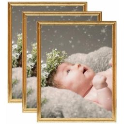 Collage de cadres photo 3 pcs de table Doré 13x18 cm mdf Vidaxl Doré